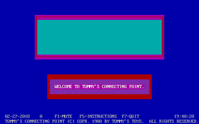 Title screen of Tommy's Connecting Point