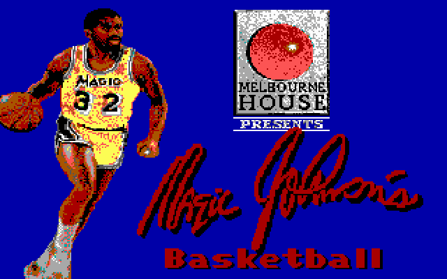 Title screen of Magic Johnson's Fast Break