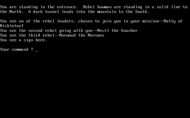 Gameplay of Eamon Adventure Disk 3: Assault on the Clone Master