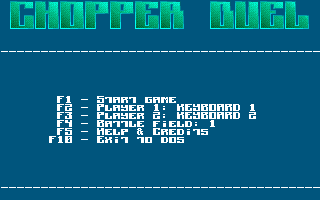 Title screen of Chopper Duel