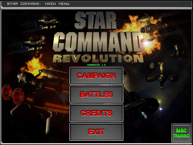 Title screen of Star Command: Revolution