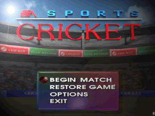 Title screen of Cricket 96
