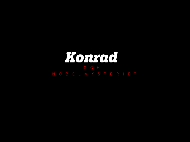 Title screen of Konrad & Nobelmysteriet