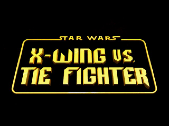 Title screen of Star Wars: X-Wing vs. TIE Fighter