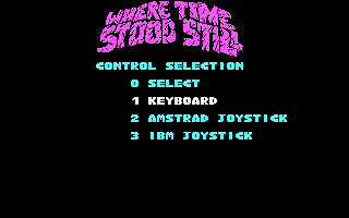 Title screen of Where Time Stood Still