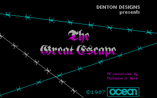 Title screen of The Great Escape