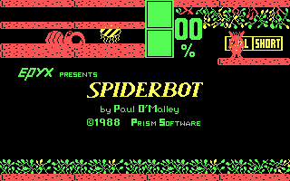 Title screen of Spiderbot