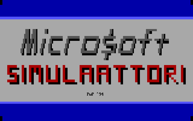 Title screen of Micro$oft Simulator