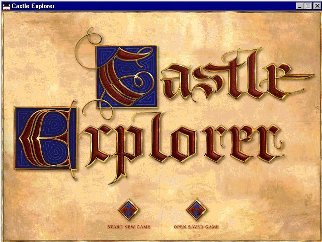 Title screen of Castle Explorer