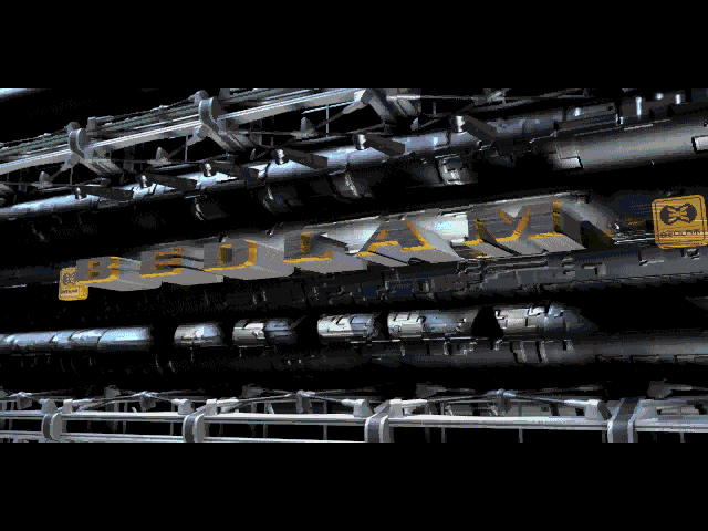 Title screen of Bedlam (1996)