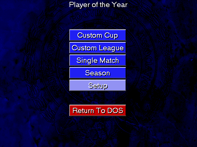 Title screen of Player of the Year