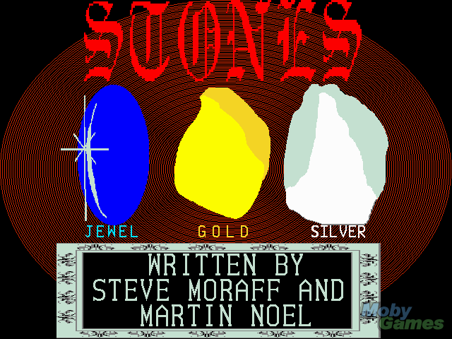 Title screen of Moraff's Stones