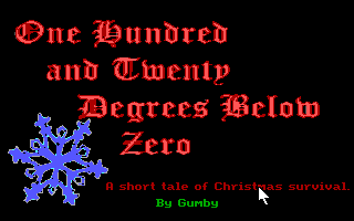 Title screen of 120 Degrees Below Zero