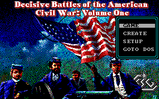 Title screen of Decisive Battles of the American Civil War, Vol. 1