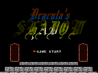 Title screen of Dracula's Shadow