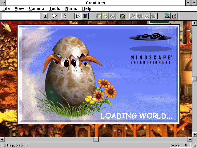 Title screen of Creatures