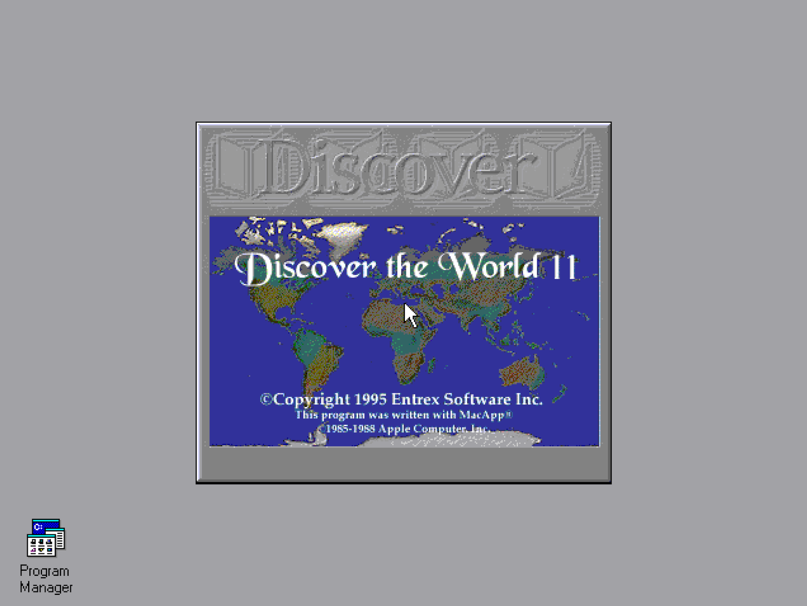Title screen of Discover the World II