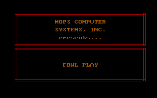 Title screen of Fowl Play