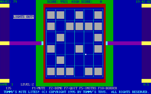 Gameplay of Tommy's Nite Lites!