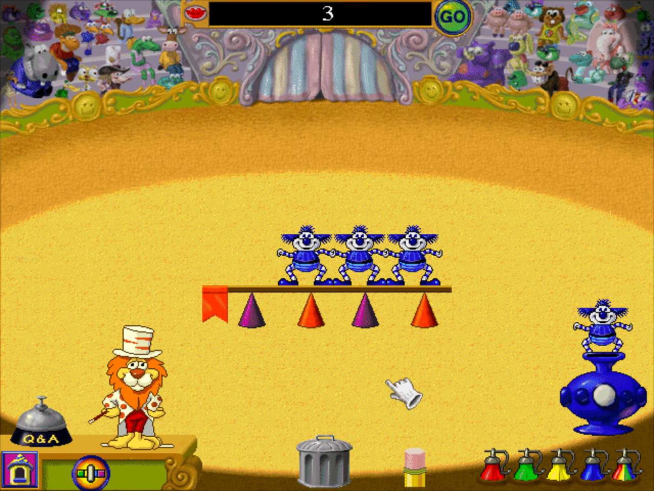 Gameplay of Mighty Math: Carnival Countdown