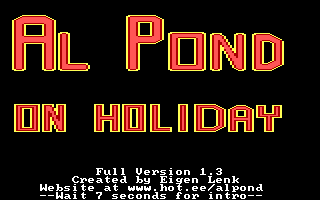 Title screen of Al Pond on Holiday