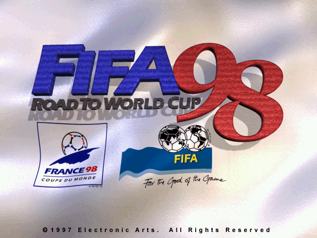 Title screen of FIFA: Road to World Cup 98