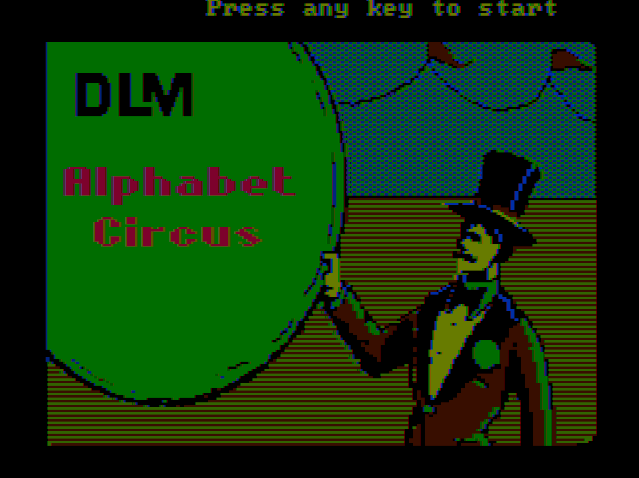 Title screen of Alphabet Circus