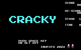 Title screen of Cracky