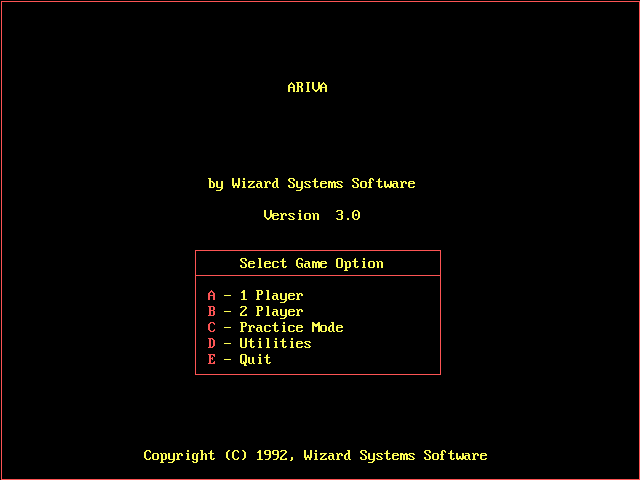 Title screen of Ariva