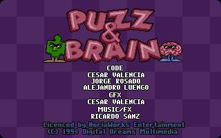 Title screen of Puzz & Brain