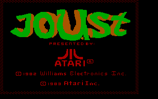 Title screen of Joust