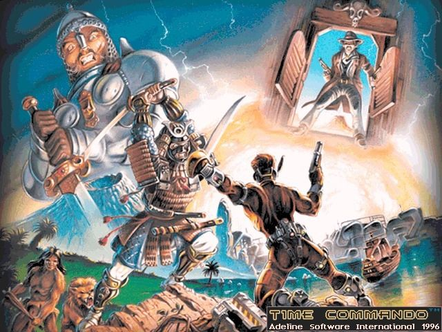 Title screen of Time Commando