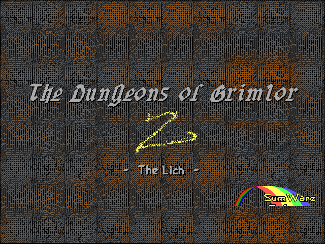 Title screen of The Dungeons of Grimlor II
