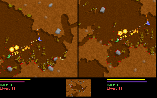 Gameplay of Liero
