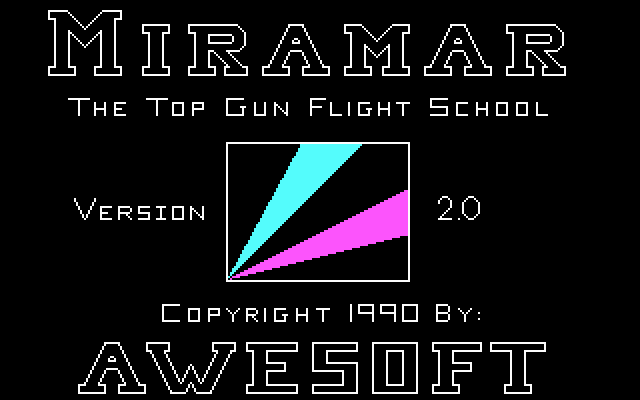 Title screen of Miramar: Jet Fighter Simulator