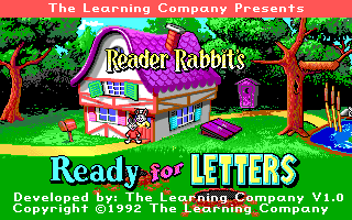 Title screen of Reader Rabbit's Ready for Letters