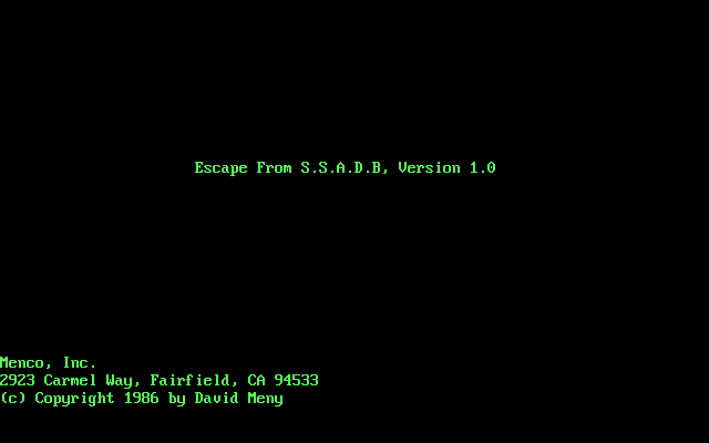 Title screen of Escape from Soviet Science and Detention Base