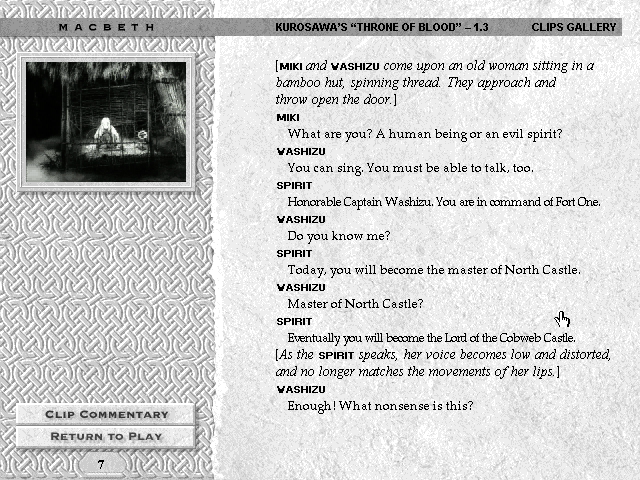 Gameplay of Macbeth