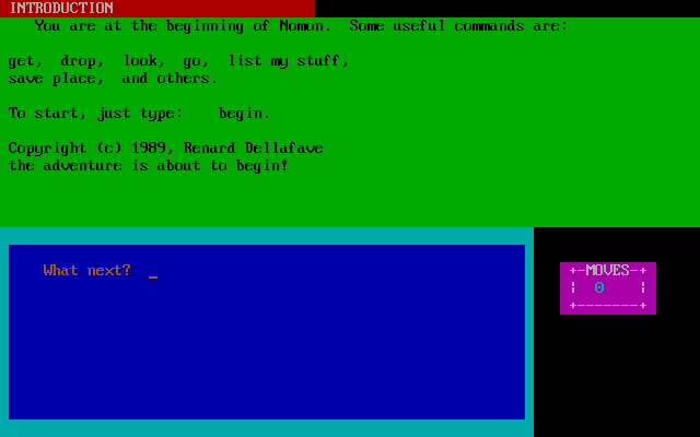 Title screen of Nomon