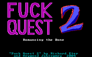 Title screen of Fuck Quest 2: Romancing the Bone