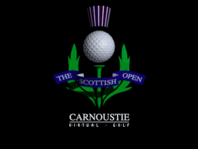 Title screen of The Scottish Open: Virtual Golf