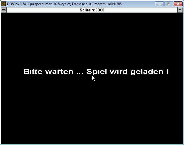 Title screen of Solitaire XXX