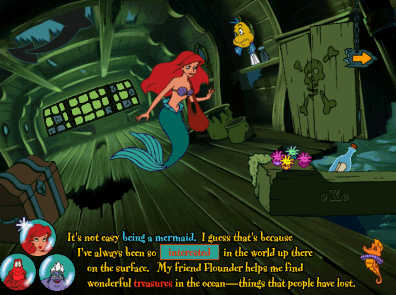 Gameplay of Disney's Ariels Story Studio