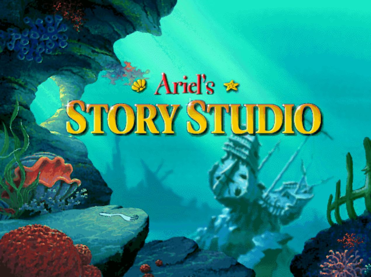 Title screen of Disney's Ariels Story Studio