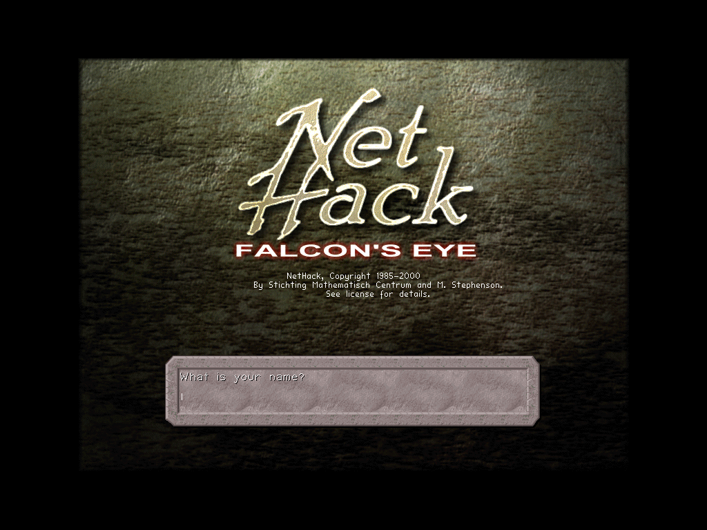 Title screen of NetHack: Falcon's Eye