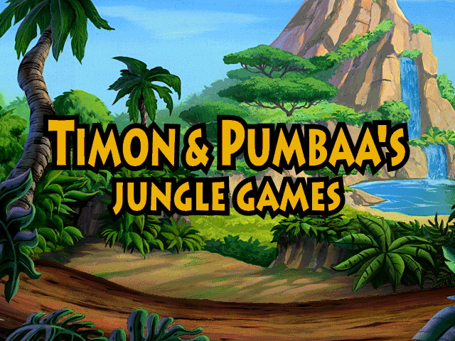 Title screen of Disney's Timon & Pumbaa's Jungle Games