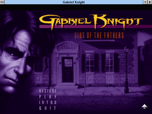 Title screen of Gabriel Knight: Sins of the Fathers