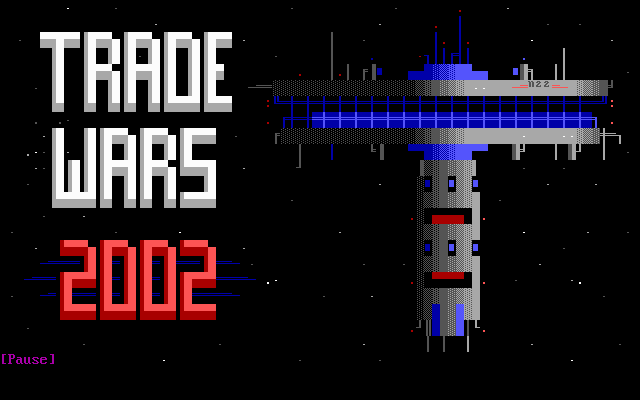Title screen of Trade Wars 2002