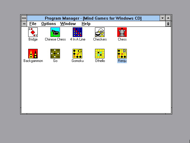 Title screen of Mind Games Entertainment Pack for Windows
