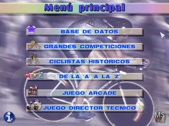 Title screen of Guía Ciclismo '97